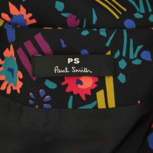 PS Paul Smith 花柄ワンピース ロング フリル 40 ネイビー /MY OS
