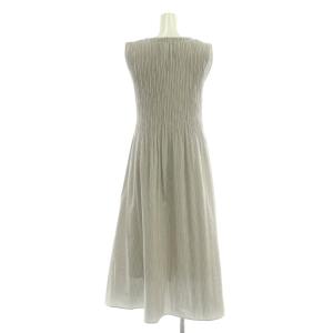 ANAYI 25AW サッカーストレッチプリーツ ワンピース 36 グレー系