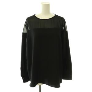 25AW MARVINE SHEER COMBO TOP ブラウス プルオーバー シアー 38 ブラック