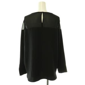 theory luxe 25AW MARVINE SHEER COMBO TOP ブラウス プルオーバー シアー 38 ブラック