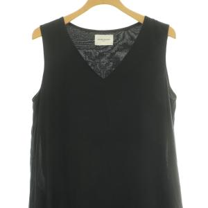 UNITED ARROWS ノースリーブワンピース ロング 38 ブラック /DF OS