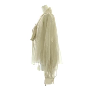 Whim Gazette WhimGazette 24SS ローンボウタイブラウス シアー F グレージュ /DF OS