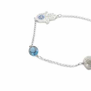 SWAROVSKI SV Remix Collection Hamsa Hand Symbol ブレスレット シルバー色 /SR