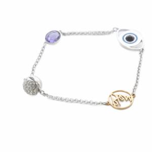 SWAROVSKI SV EVIL EYE STRAND ブレスレット シルバー色 /SR SH