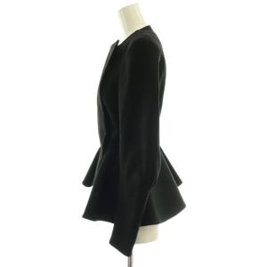 YVES SAINT LAURENT ペプラムノーカラージャケット ブラック 2008AW