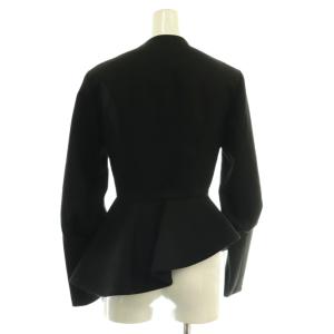 YVES SAINT LAURENT ペプラムノーカラージャケット ブラック 2008AW
