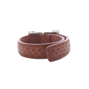 BOTTEGA VENETA レザーブレスレットM 茶色 ブラウン /SR SH