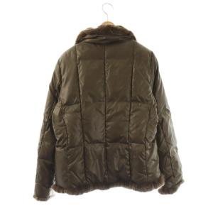 MAX MARA WEEKEND LINE ファー付き ダウンジャケット アウター ラパンレックスファー 40 ブラウン /CX OS