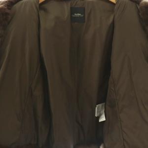 MAX MARA WEEKEND LINE ファー付き ダウンジャケット アウター ラパンレックスファー 40 ブラウン /CX OS