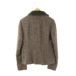 Max Mara 銀タグ2WAYカラージャケット 総裏地 42 ブラウン マルチカラー /DO OS