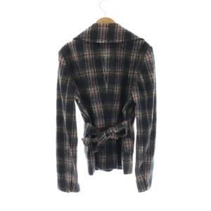 Max Mara 白タグ チェック ジャケット テーラード アルパカ混 42 グレー マルチカラー /CX OS