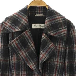 Max Mara 白タグ チェック ジャケット テーラード アルパカ混 42 グレー マルチカラー /CX OS