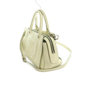 LANVIN en Bleu 2WAY ハンドバッグ ショルダーバッグ レザー アイボリー /MI OS