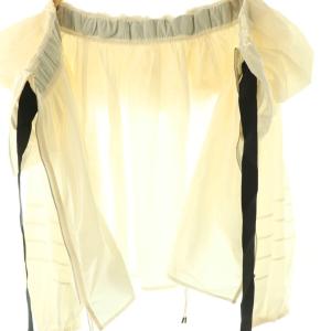 FRAY I.D 24AW バルーンオフショルジップブラウス 長袖 F アイボリー ブラック /DO OS