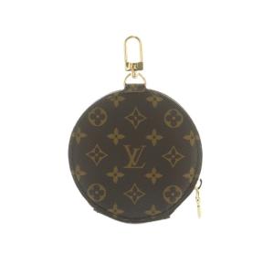 LOUIS VUITTON モノグラム チャーム ラウンド コインケース ブラウン