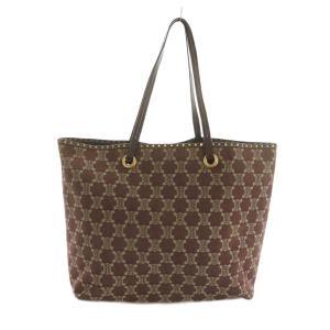 CELINE トートバッグ マカダム柄 キャンバス ブラウン