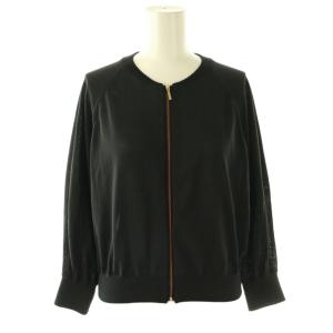 スローニュジュウサンク SLOW 24SS シアー ブルゾン ジャケット ジップアップ 38 ブラック