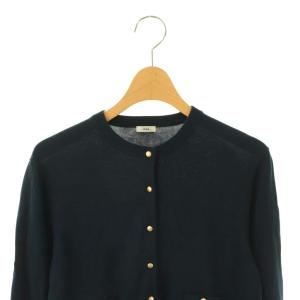 IENA 25SS PARIGI クルーネックカーディガン 紺 /SY OS