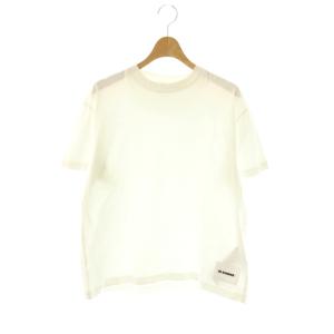  j40gc0001 ロゴラベルクルーネック半袖Tシャツ カットソー コットン M 白 /NR OS
