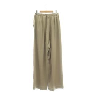 NOBLE 25SS ルナサテンコンフォートパンツ ワイドパンツ 38 ベージュ /DF OS