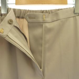 NOBLE 25SS ルナサテンコンフォートパンツ ワイドパンツ 38 ベージュ /DF OS