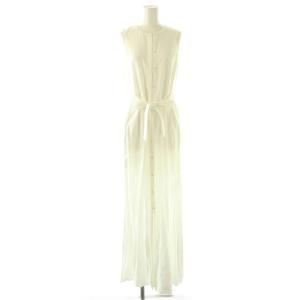 FLORIAN TWILL NEW SHIRTDRESS ノースリーブワンピース ロング 2 ホワイト
