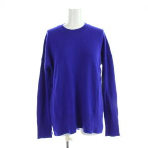 Cashmere Karenia クルーネックニット セーター カシミヤ S 青 ブルー 無地 長袖 /AB
