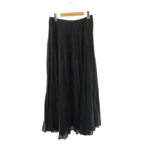 FRENCH LINEN PLEAT SKT リネンプリーツスカート フレア S ダークネイビー /ES