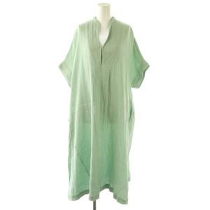 24AW Double Gauze Big Shirts Dress ワンピース 半袖 ミントグリーン