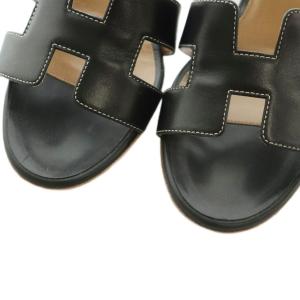 HERMES オアジス サンダル 38.5 ブラック
