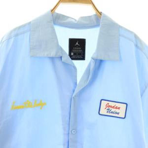 NIKE ×UNION JORDAN MECHANIC SHIRT M ライトブルー