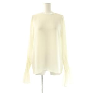 Shirring Blouse ブラウス プルオーバー 長袖 オフホワイト /HK OS