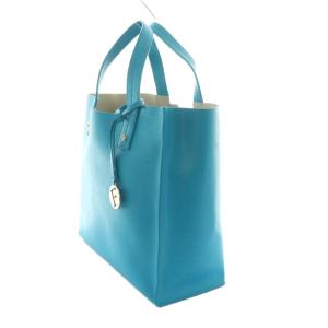 FURLA サリー トートバッグ レザー ターコイズブルー /MI OS