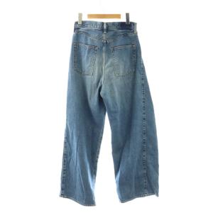 HYKE DENIM BARREL-LEG JEANS デニムパンツ ボタンフライ 1 ブルー