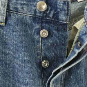 HYKE DENIM BARREL-LEG JEANS デニムパンツ ボタンフライ 1 ブルー