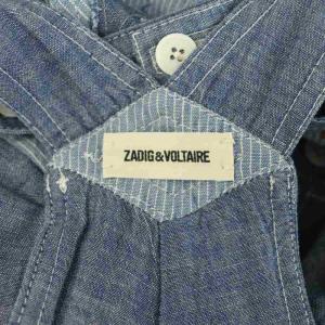 ZADIG & VOLTAIRE オーバーオール テーパード ストライプ シャンブレー S インディゴ /MY OS