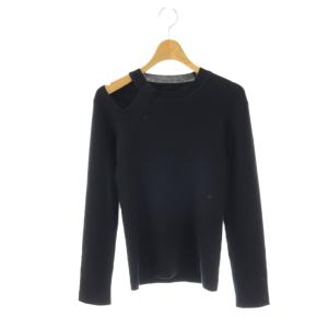44621 Nicoletta Sweater セーター ニット リブ 長袖 S ブラック /HK OS