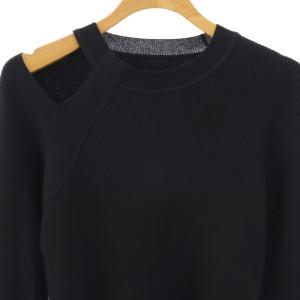 ADEAM 44621 Nicoletta Sweater セーター ニット リブ 長袖 S ブラック /HK OS
