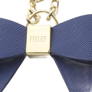FEILER リボンチャーム バッグチャーム ネイビー /YO24