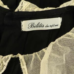 Bilitis dix-sept ans チュールカラーワンピース レース 半袖 ブラック /MY OS