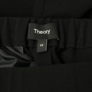 Theory 24SS ADMIRAL CREPE WIDE PULL ON L ワイドパンツ ストレッチ XS ブラック