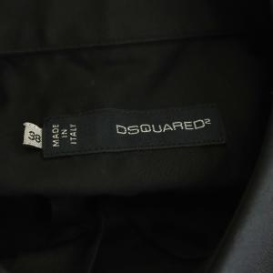 DSQUARED2 リボンボタンシャツ 半袖 38 ブラック /DO OS