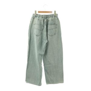 BEARDSLEY 24SS ラップ風デニム ジーンズ ワイド ストレート F ブルー /CX OS