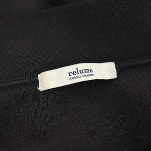 JOURNAL STANDARD relume オフショルスウェット トレーナー 五分袖 F チャコール ホワイト /ES OS