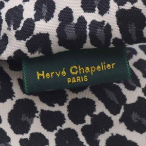 Hervé Chapelier 1027F ナイロン舟型トートM ヒョウ柄 カモフラージュ柄 パンサーブラン /YO32