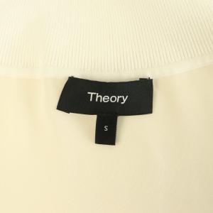 Theory SILK COMBO SL ROLL NECK TOP タートルネック シルクブラウス ノースリーブ シアー