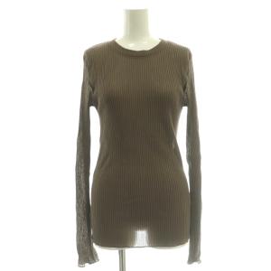 26SS TOTAN Sheer Tシャツ カットソー リブ モカブラウン /CX OS SH