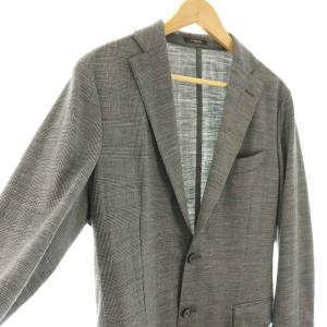 MACKINTOSH LONDON ウールグレンチェック2Bテーラードジャケット 薄手 38 グレー ブラック /DO OS