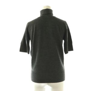 JOHN SMEDLEY vintage ハーフスリーブタートルネックニット セーター プルオーバー ウール グレー /CX OS