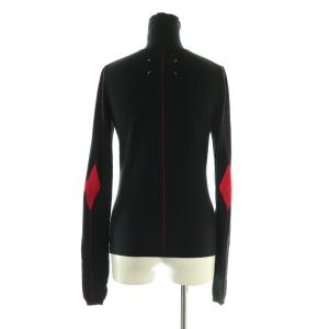 Martin Margiela 1 ステッチデザインハイネックニット セーター ブラック レッド 長袖 /OK OS SH